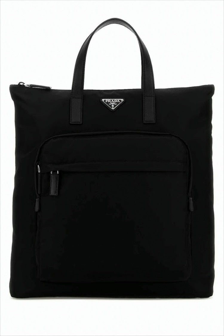 Prada Rectangular Black Backpack With Minimalist Design