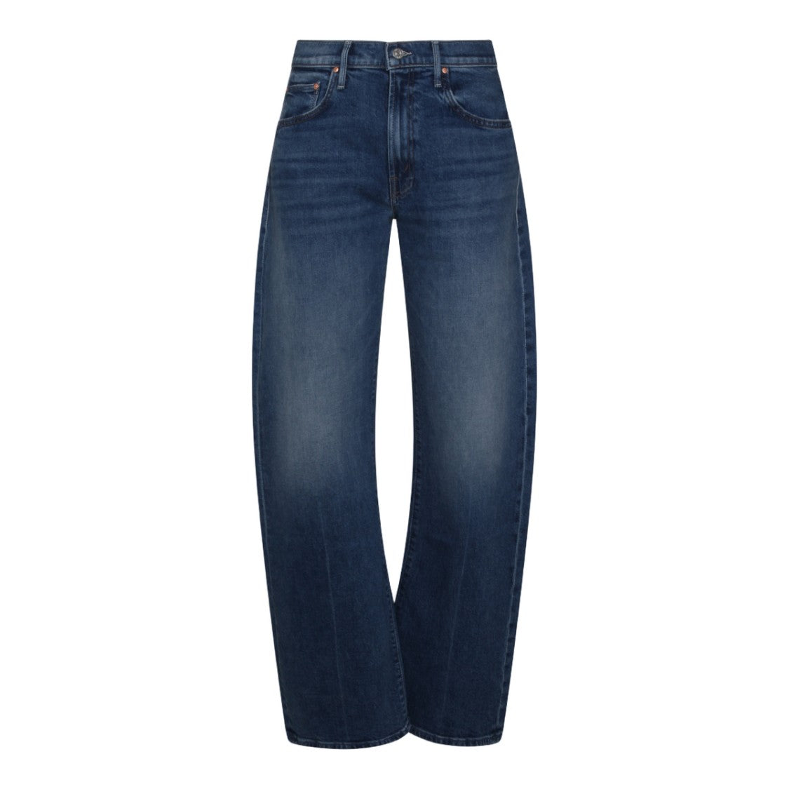 Mother Straight-Leg Denim Jeans With Mid-Rise Waist
