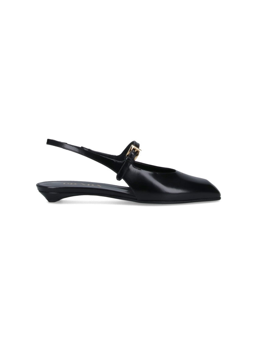 Prada Logo Slingback Pumps – Black