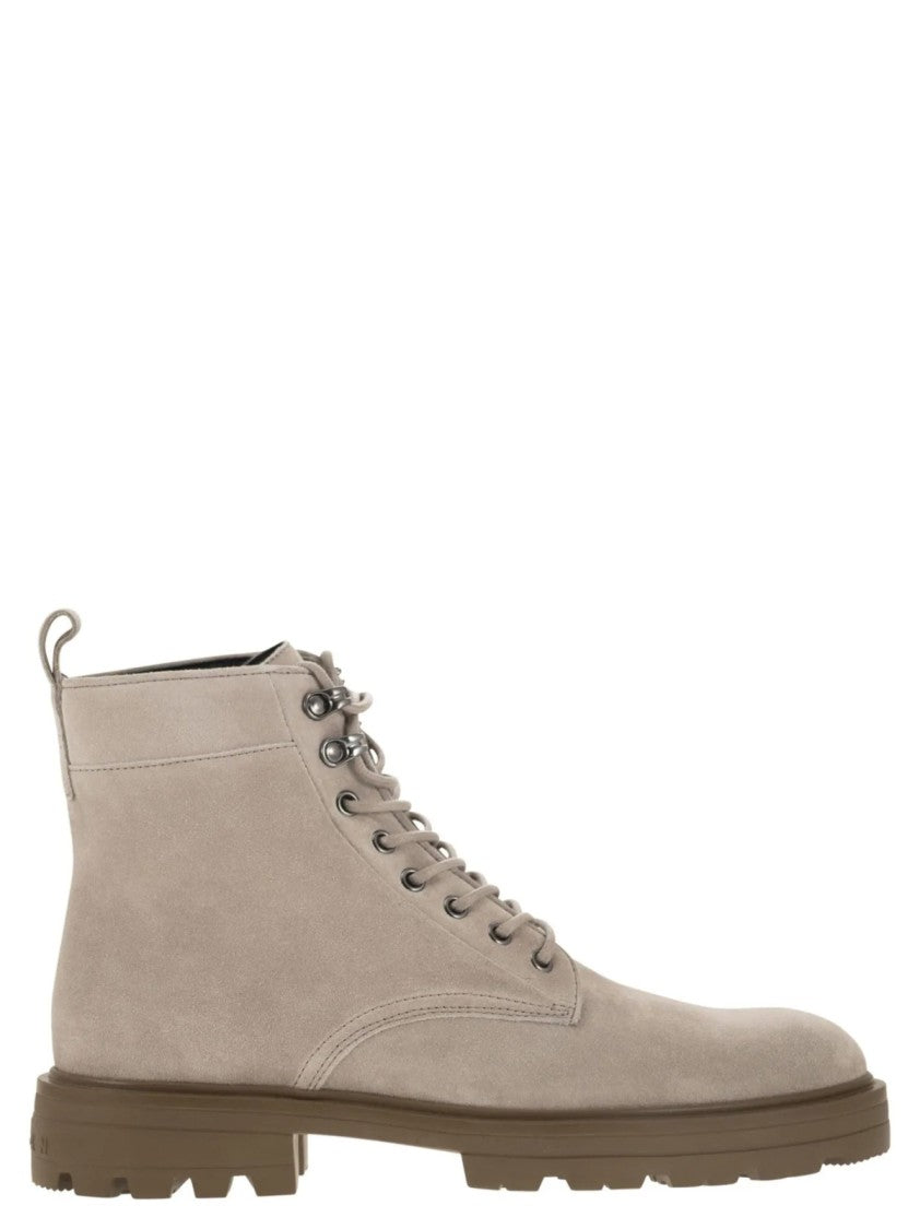 Hogan Minimalist Suede Ankle Boot