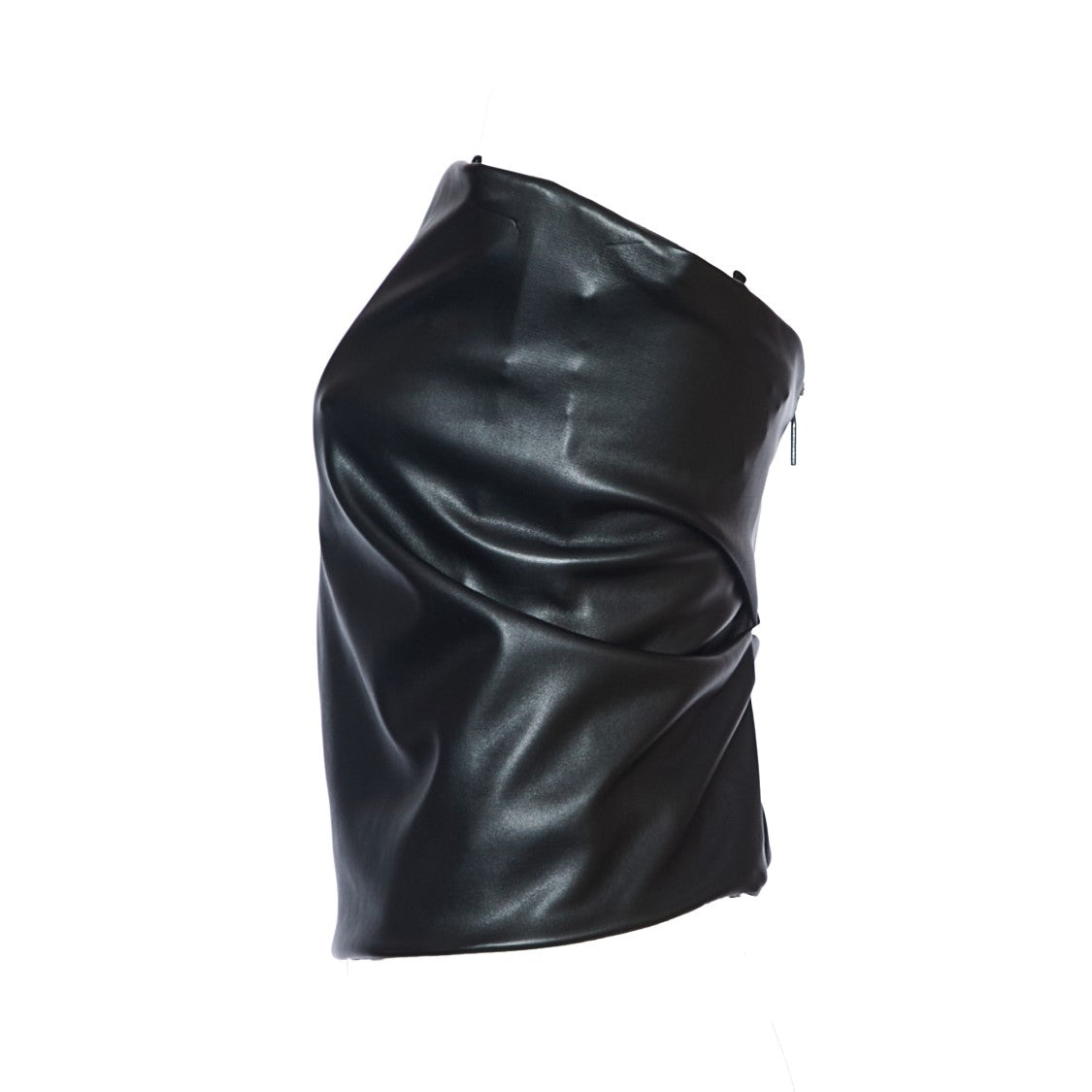 Sportmax Straight Neckline Draped Top With Double-Slider Zip