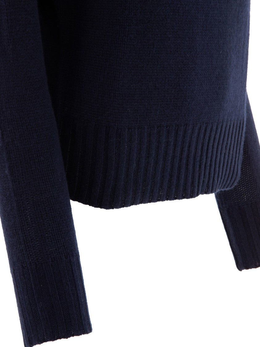 Ines De La Fressange Raglan Sleeve Wool-Cashmere Blend Sweater
