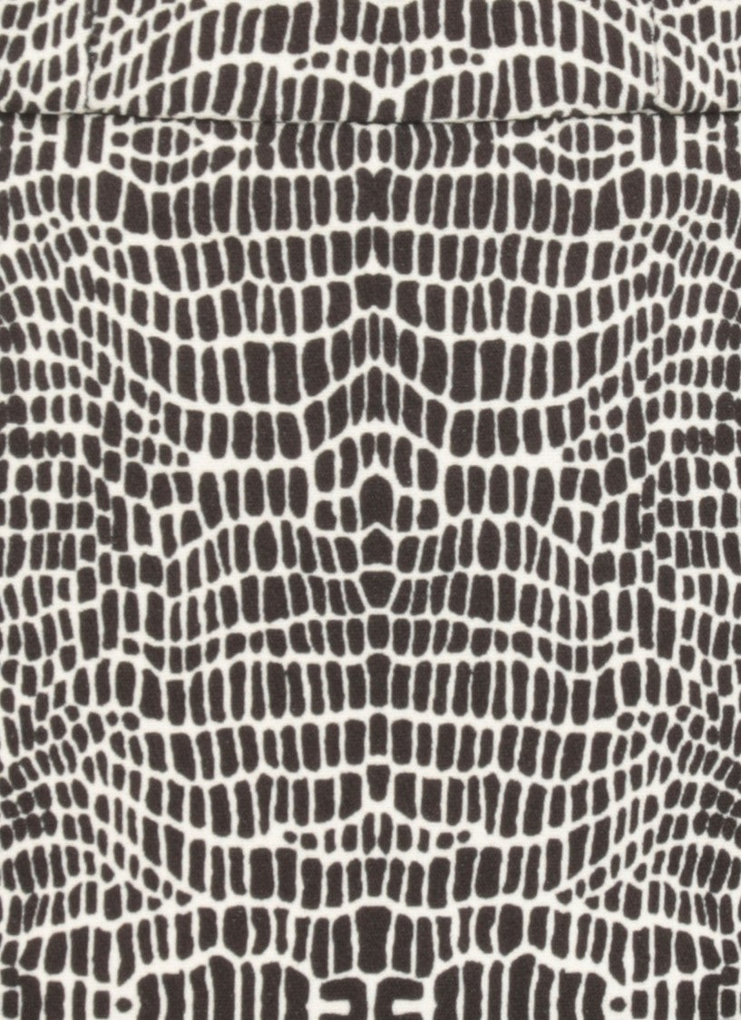 Elisabetta Franchi Monochrome Snake Pattern Viscose Midi Skirt