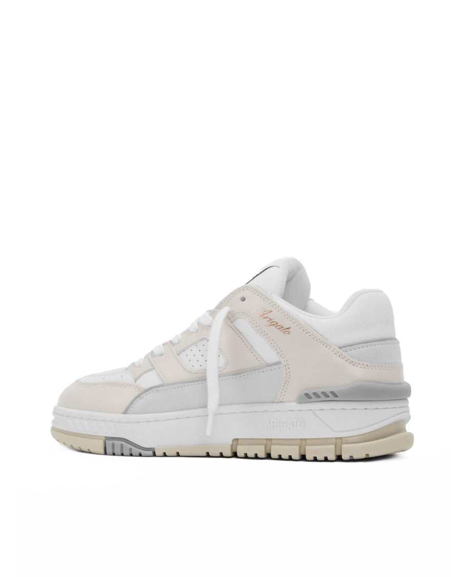 Axel Arigato Area Lo Sneakers In White/Beige/Grey