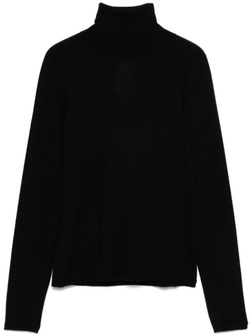 Max Mara Black Cashmere Turtleneck