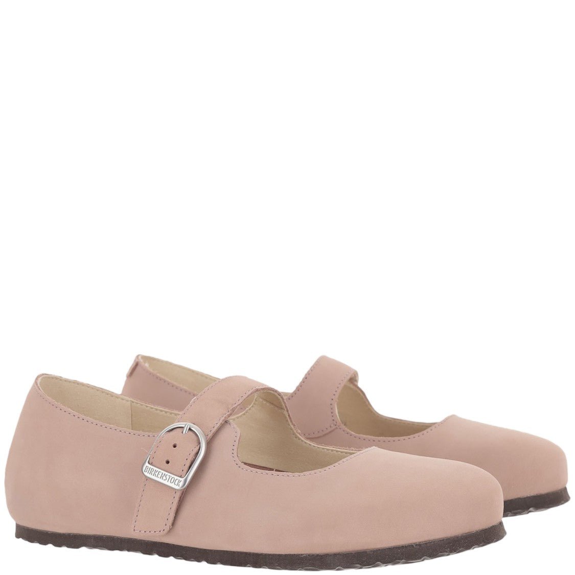 Birkenstock Santa Clarita Pink Nubuck Leather Slip-On Flats