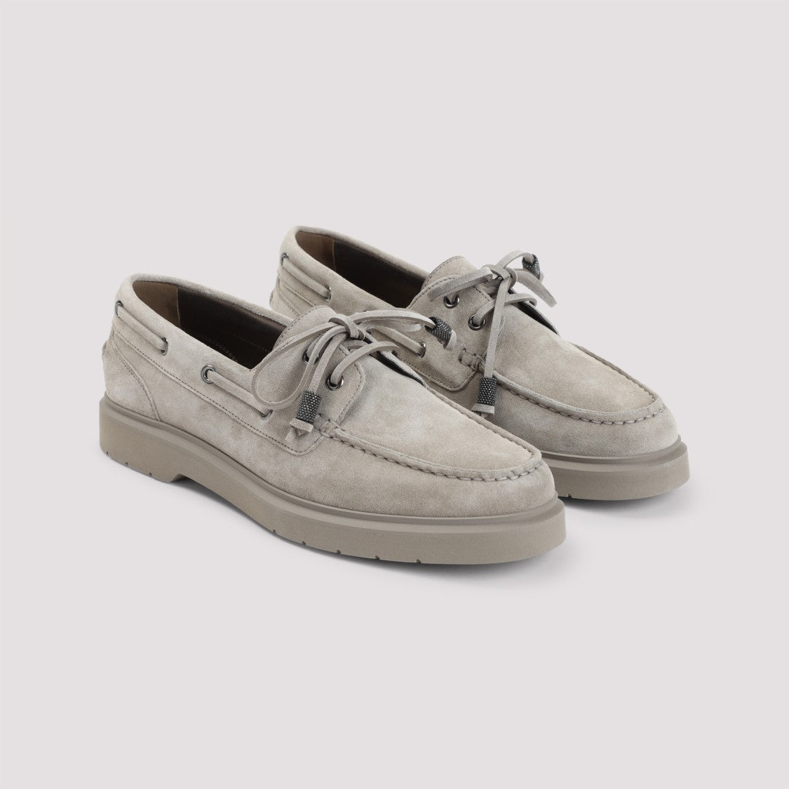 Brunello Cucinelli Premium Grey Suede Loafers
