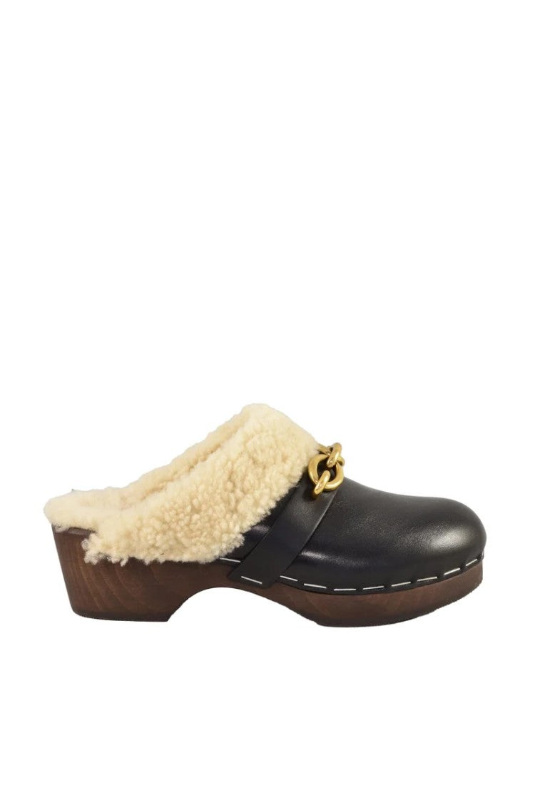 Saint Laurent Leather Mules - Black
