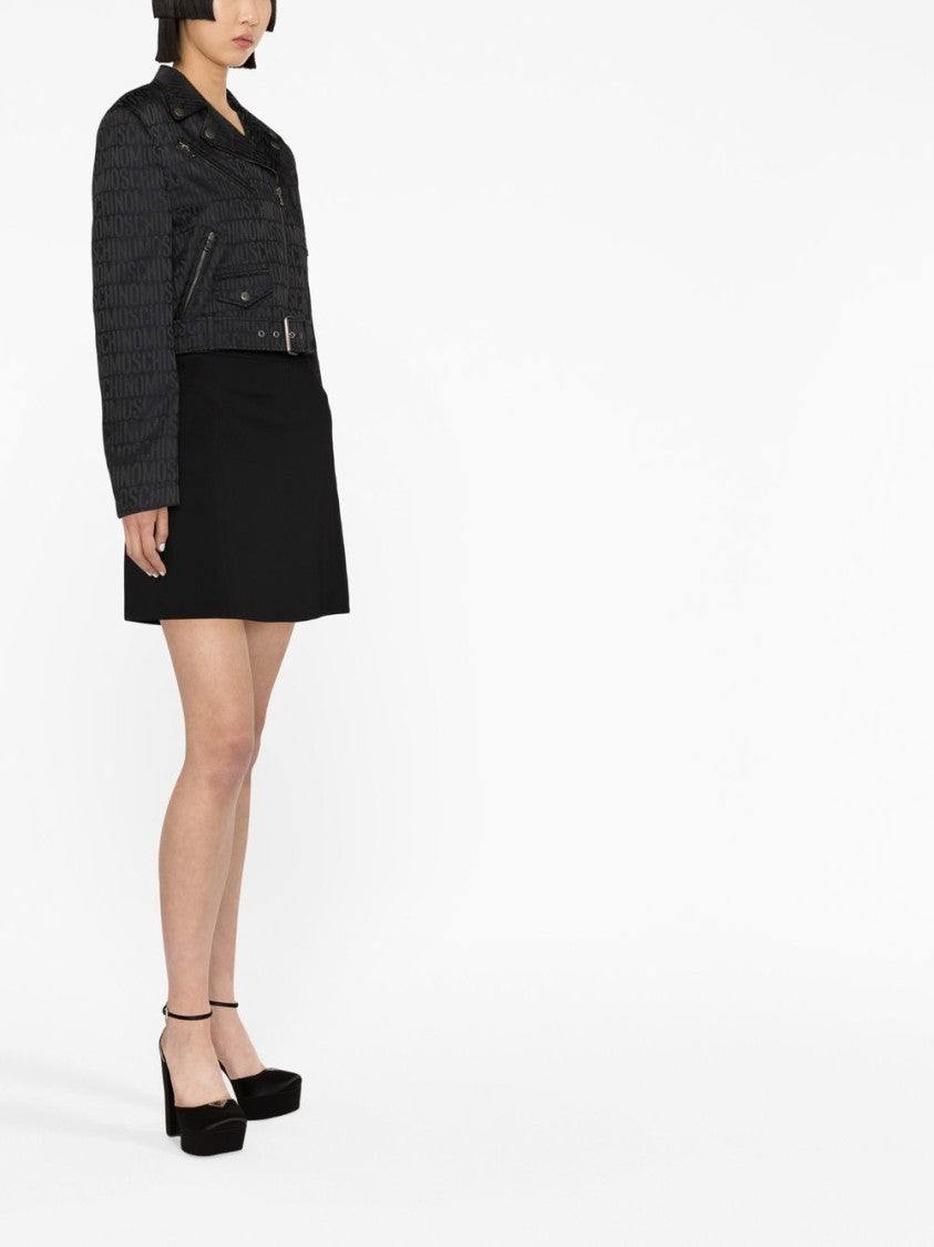 Moschino Cropped Black Cotton Jacket