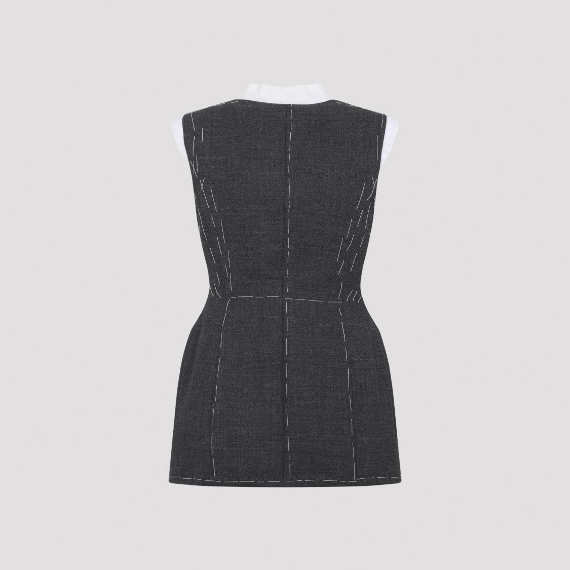 Moschino Tailored Grey Wool Waistcoat