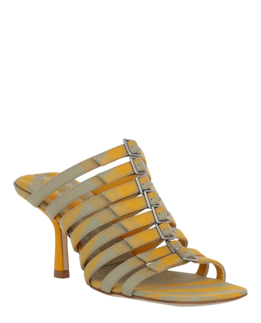 Burberry Step Check Heels Sandals