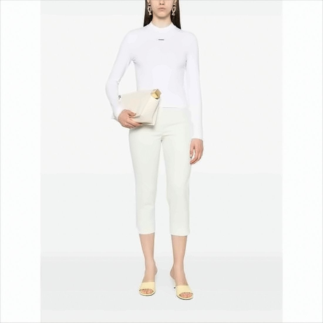Jacquemus Fitted Long-Sleeve Top With High Neckline