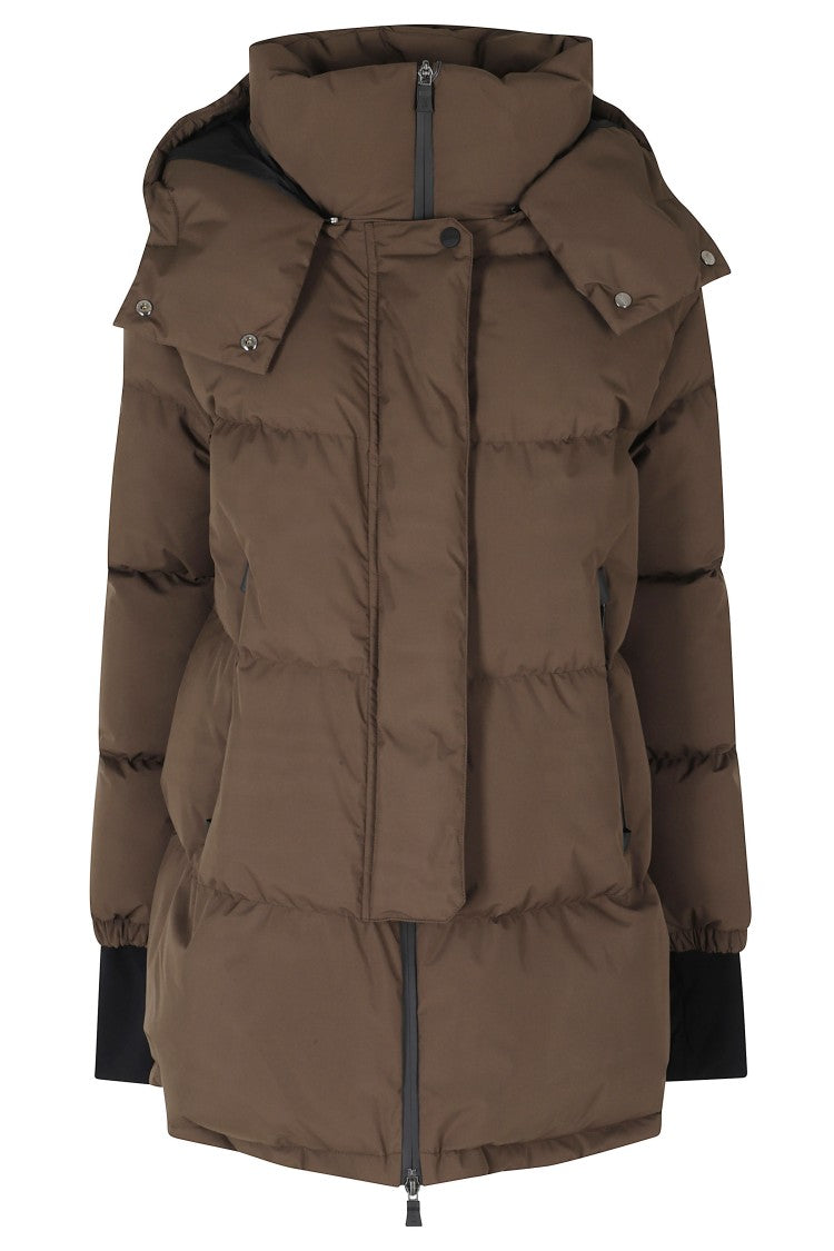 Herno Army Green Hooded Double-Slider Zip Polyester Jacket