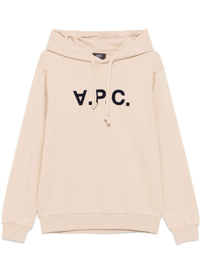A.P.C. Beige Organic Cotton Sweatshirt With Hood