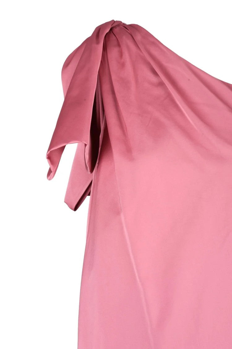 Max Mara One-Shoulder Draped Mini Dress With Asymmetrical Silhouette