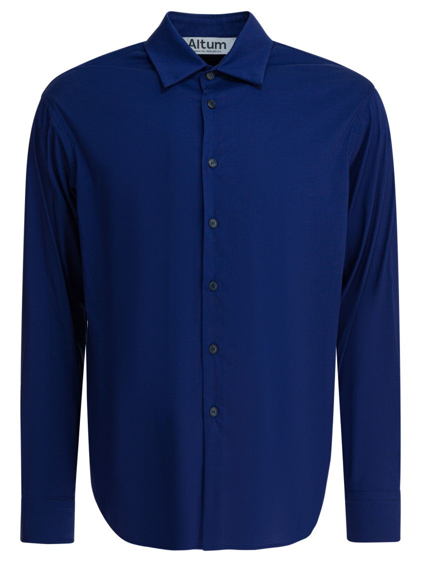 Altum Tailored Button-Down Shirt In Soft Cotton Blend