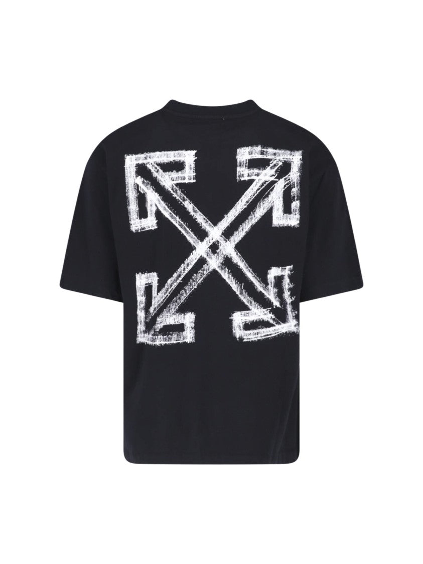 Off-White Black Motion Arrow Skate Cotton T-Shirt