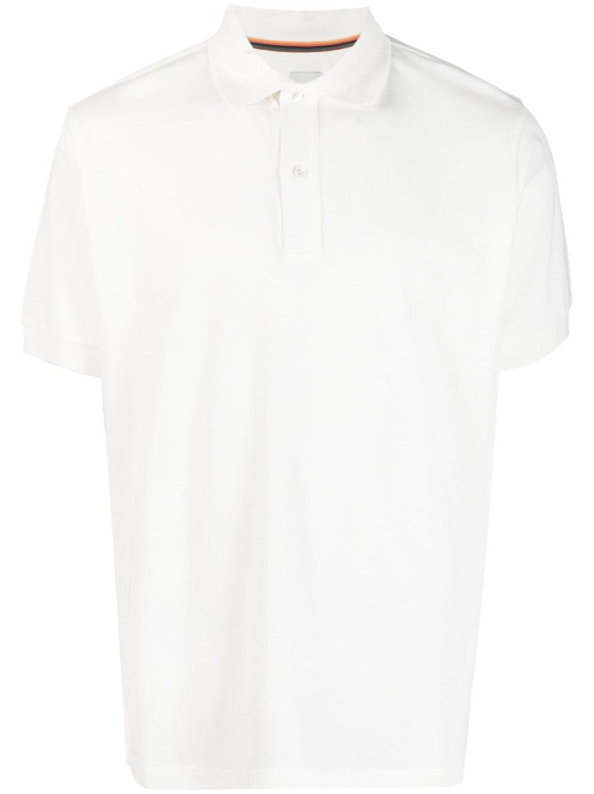 Paul Smith Front Button White Cotton Polo