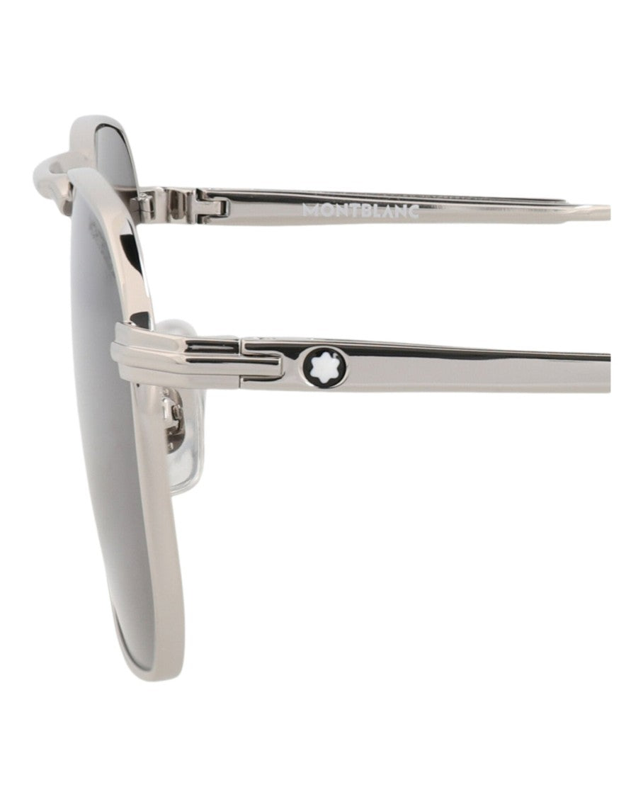 Montblanc Square-Frame Metal Sunglasses