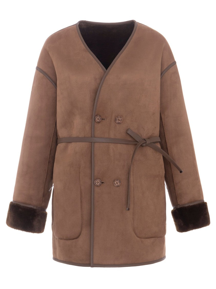 Urbancode Plush Reversible Jacket With Double-Breasted Closure And Cuffed Sleeves