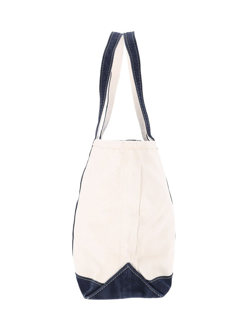Polo Ralph Lauren Cream Canvas Big Pony Tote Bag