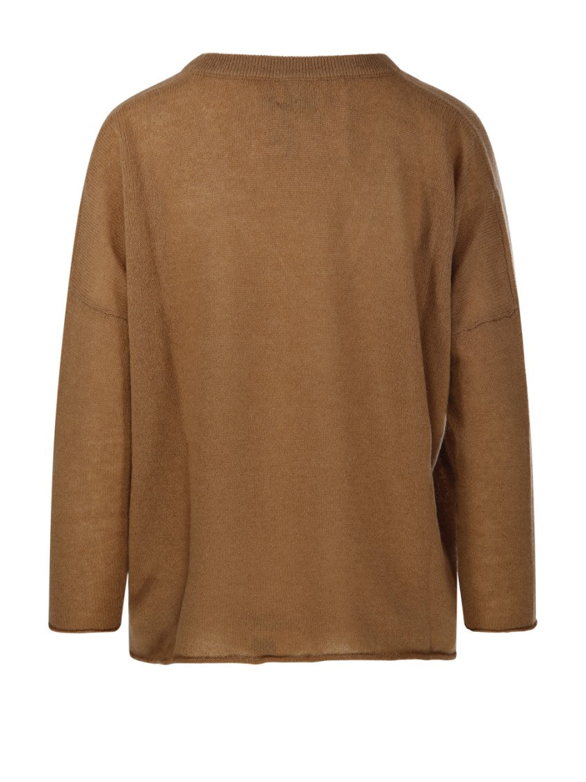 Be You Brown Cashmere V-Neck Sweater