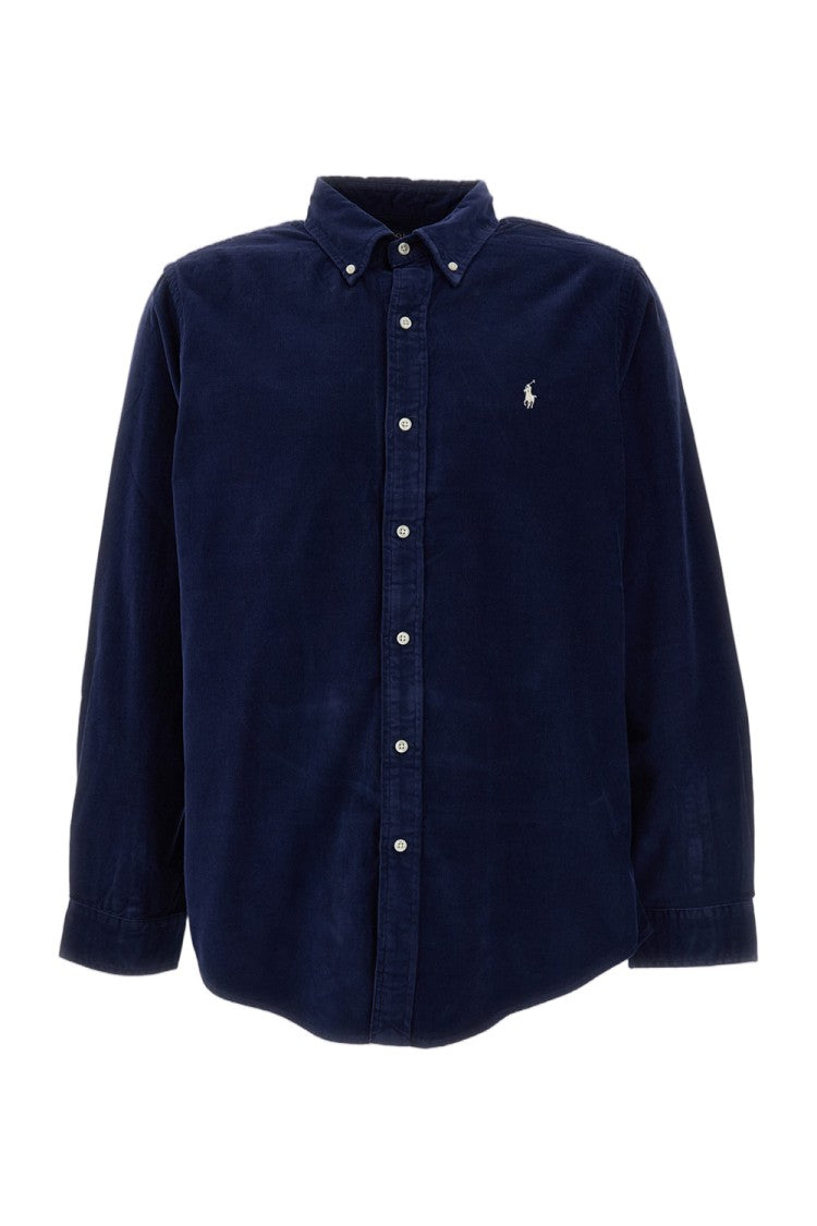 Polo Ralph Lauren Blue Custom-Fit Cotton Corduroy Shirt