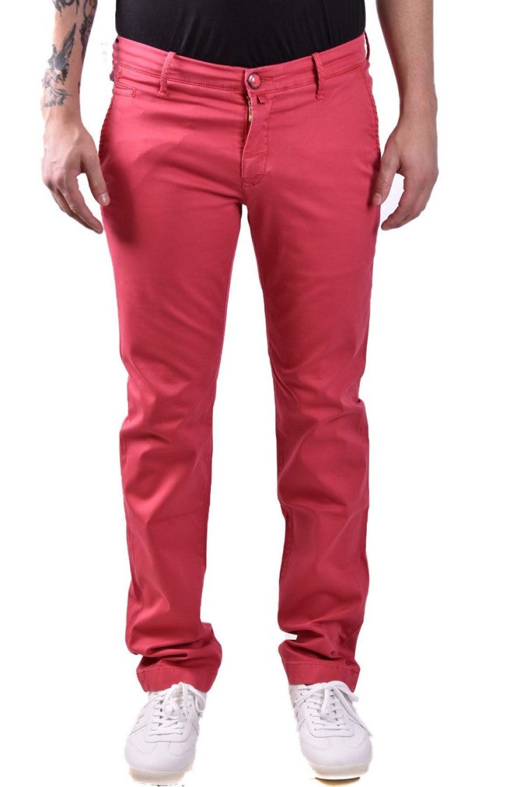 Jacob Cohen Red Cotton Trousers