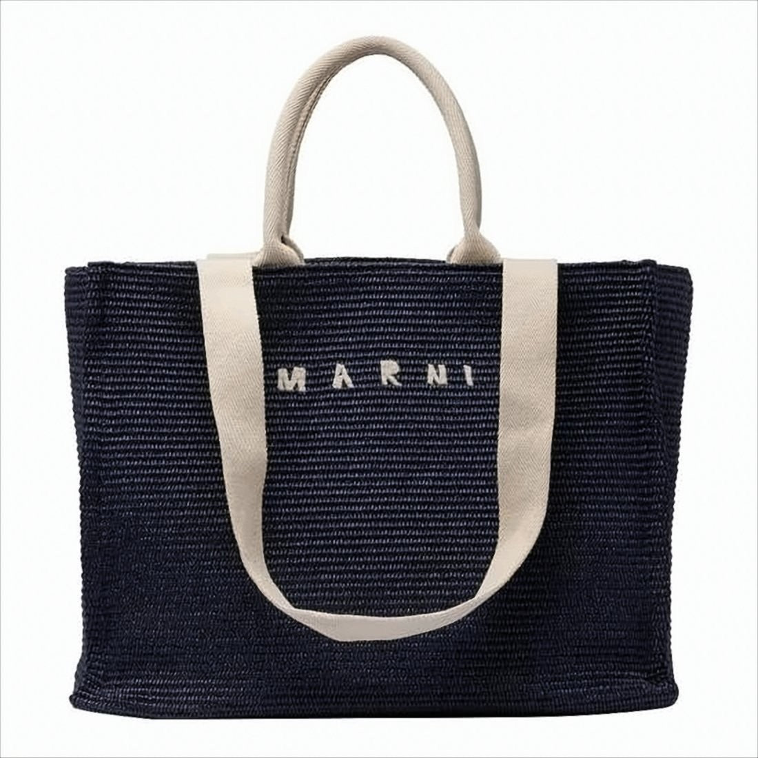 Marni Textured Woven Shoulder Bag With Versatile Straps