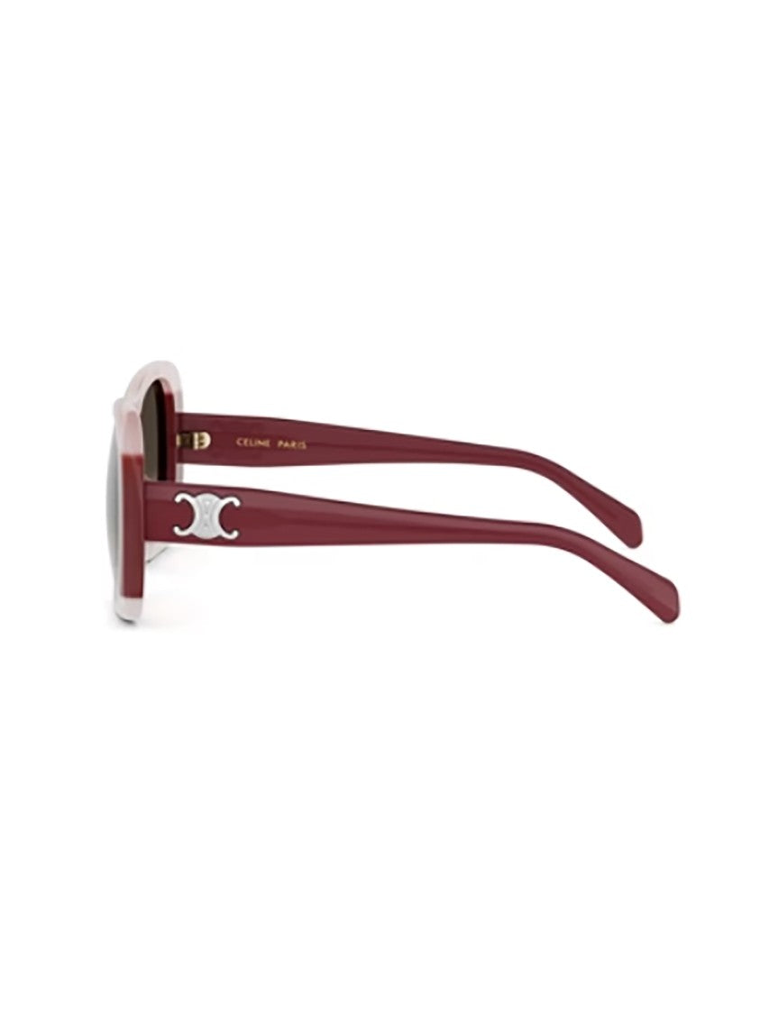 Celine Cl40331u Rectangular Gradient Emblem Sunglasses