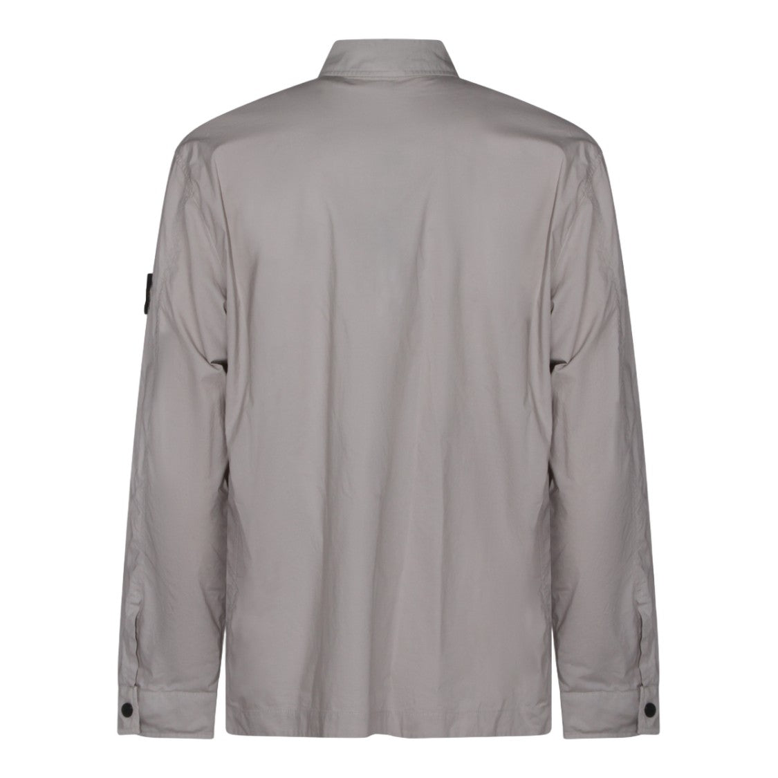 Stone Island Minimalist Grey Casual Shirt With Standard Collar