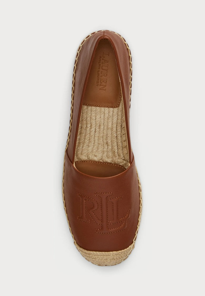 Lauren Ralph Lauren Brown Cameryn Lg 2 Leather Espadrilles