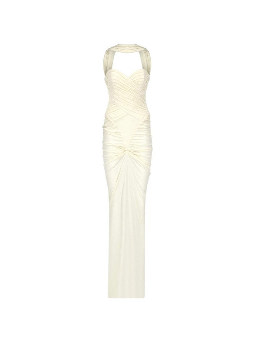 The New Arrivals By Ilkyaz Ozel Samsara Ruched Jersey Dress - Casablanca Lily