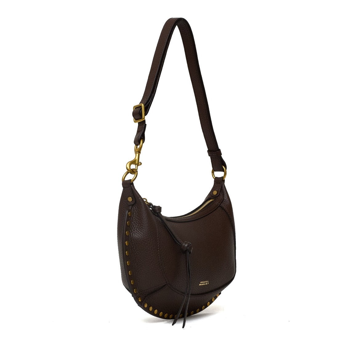 Isabel Marant Oskan Moon Grain Leather Shoulder Bag