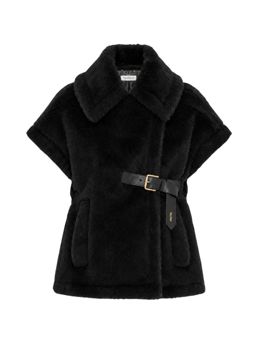 Max Mara Short Alpaca-Blend Plush Jacket