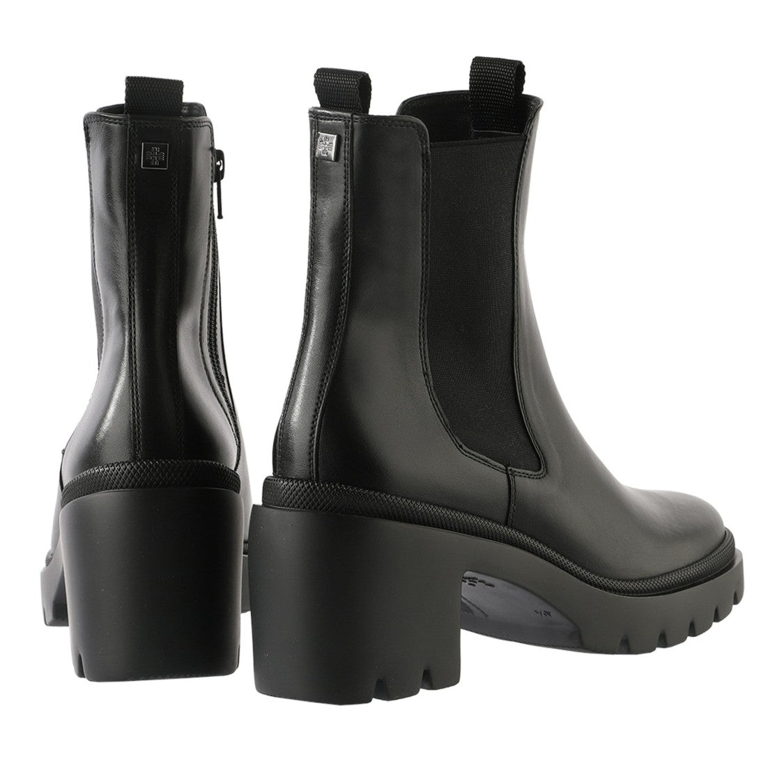 Högl Black Thea Leather Block Heel Boots