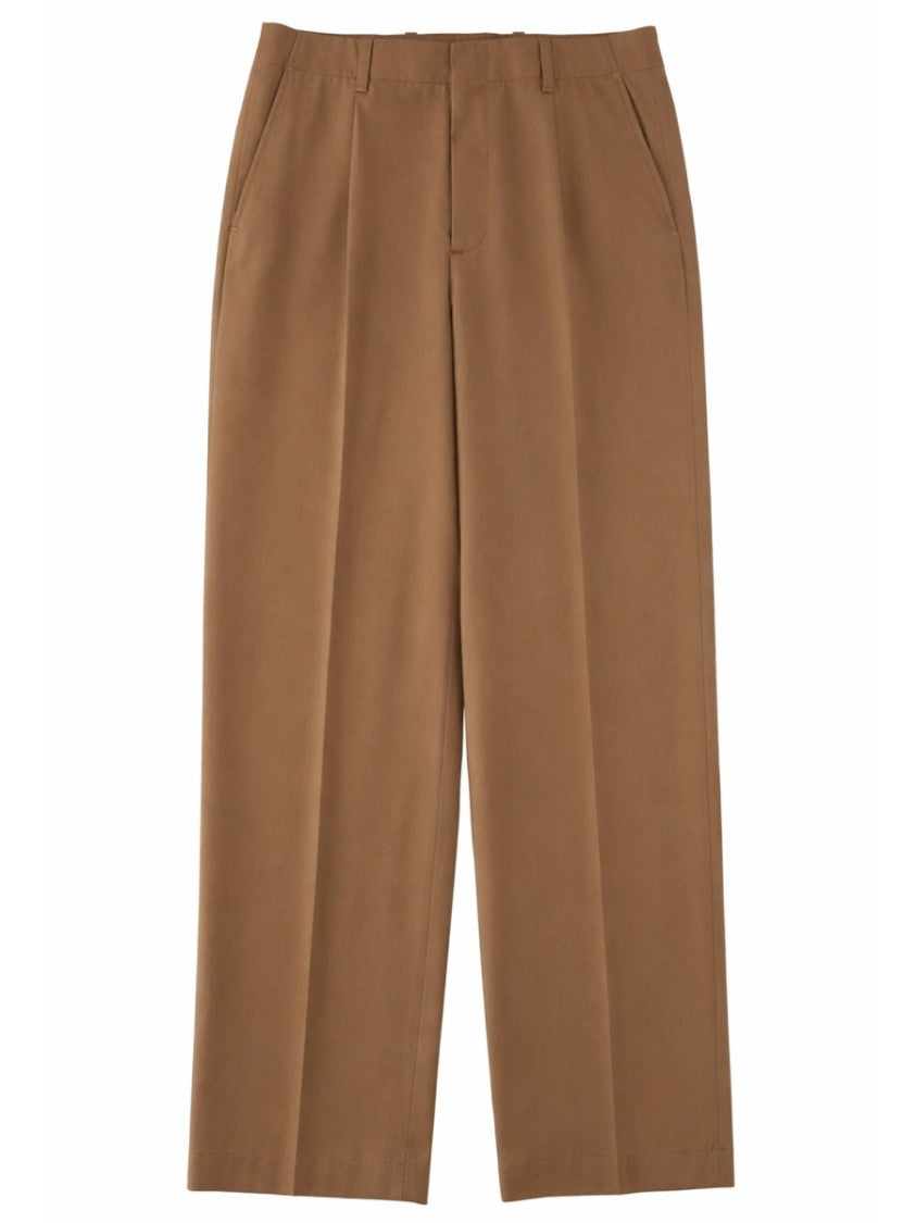 Our Legacy Tailored Wide-Leg Front Pleats Virgin Wool Formal Pants