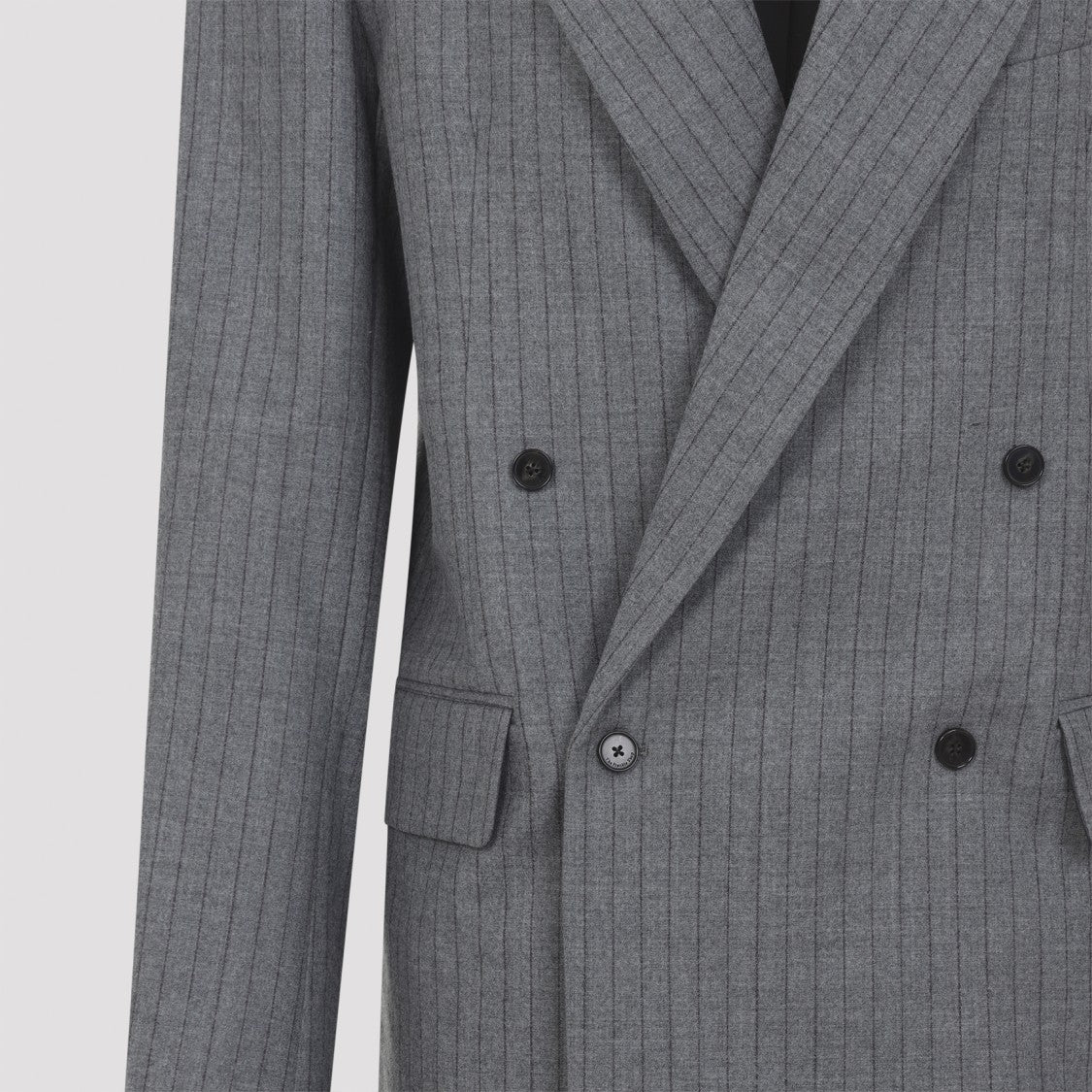The Frankie Shop Double-Breasted Pinstripe Blazer With Wide Lapels