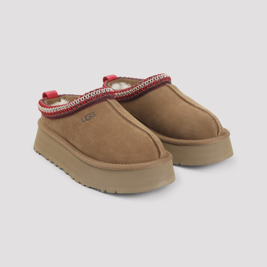 Ugg Tazz Ii Suede Slippers With Mutton Lining