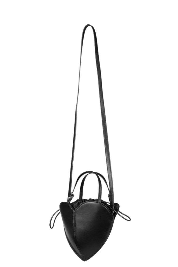 Rotate Heart-Shaped Bag With Gathered Top And Adjustable Strap