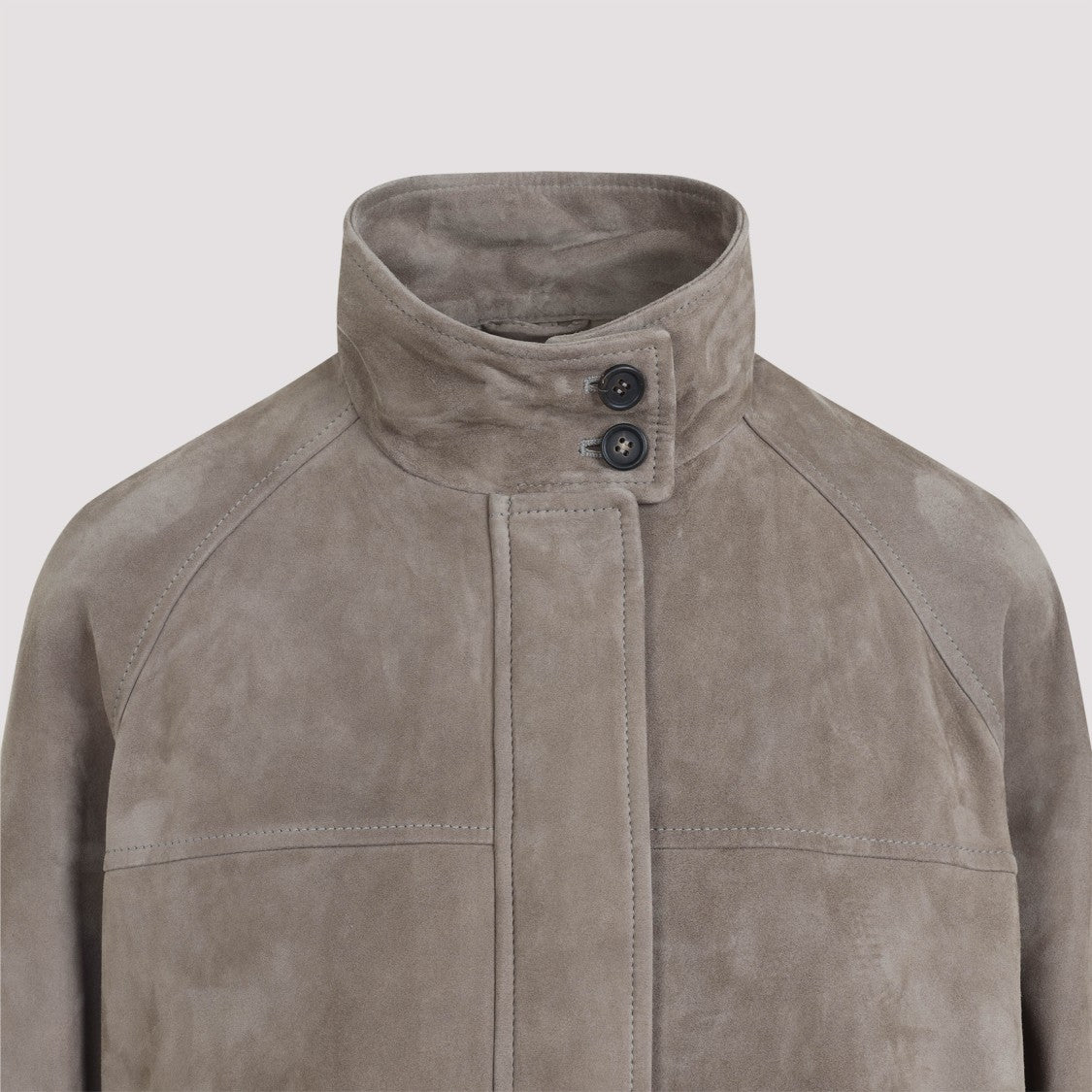 Brunello Cucinelli Brown Cold Suede Leather Jacket