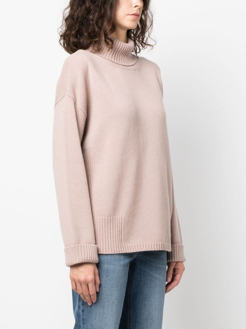 Lorena Antoniazzi Roll-Neck Light Pink Knitwear Jumper