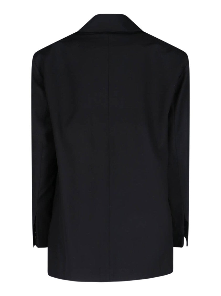 The Frankie Shop Single-Breasted Black Blazer With Classic Lapels