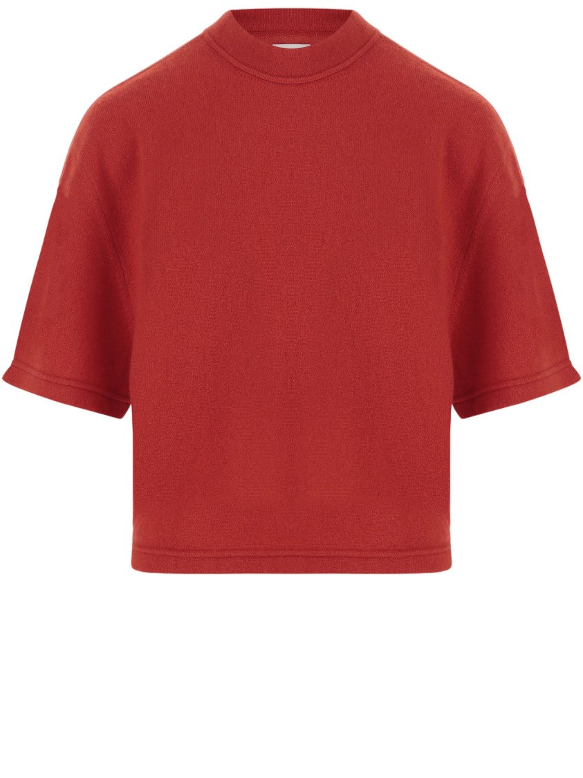 Sa Su Phi Red Crewneck Knit Cashmere Sweater