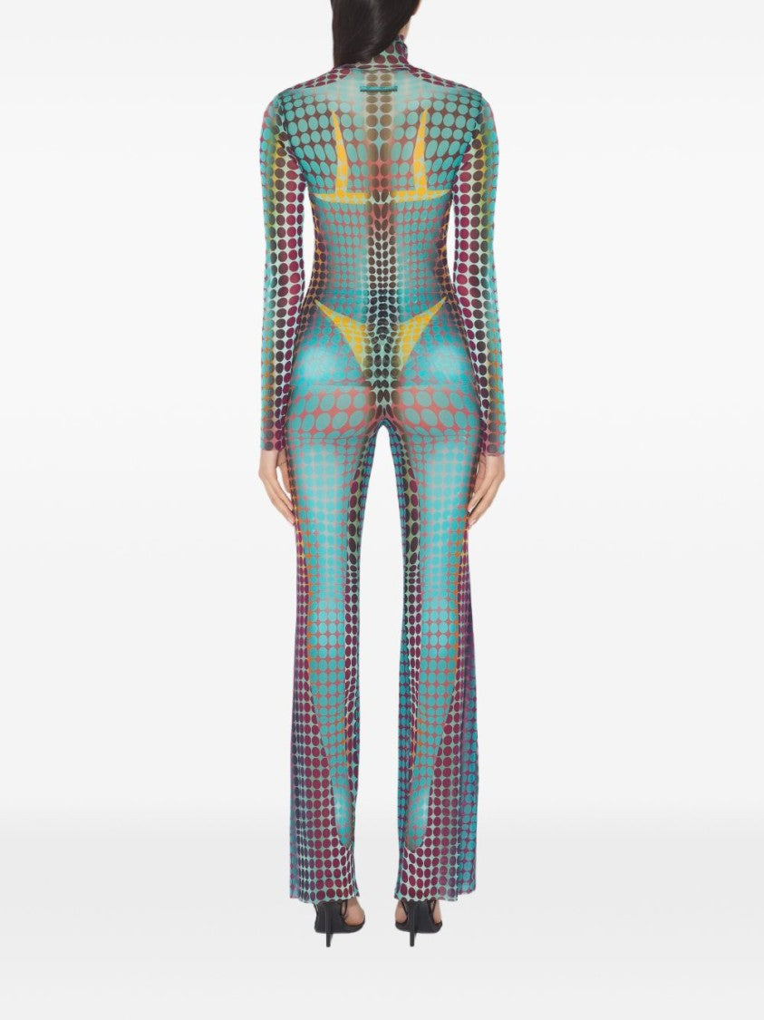 Jean Paul Gaultier Multicolour Silk And Nylon Casual Top