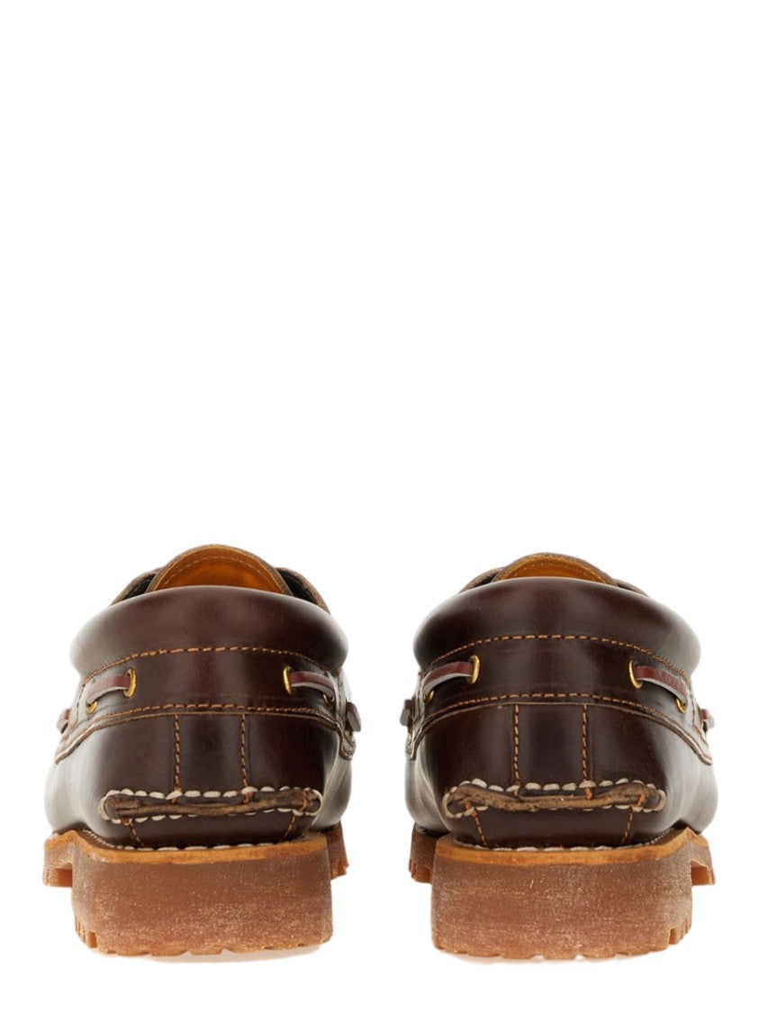 Timberland Polished Leather Moccasin Boat Shoes