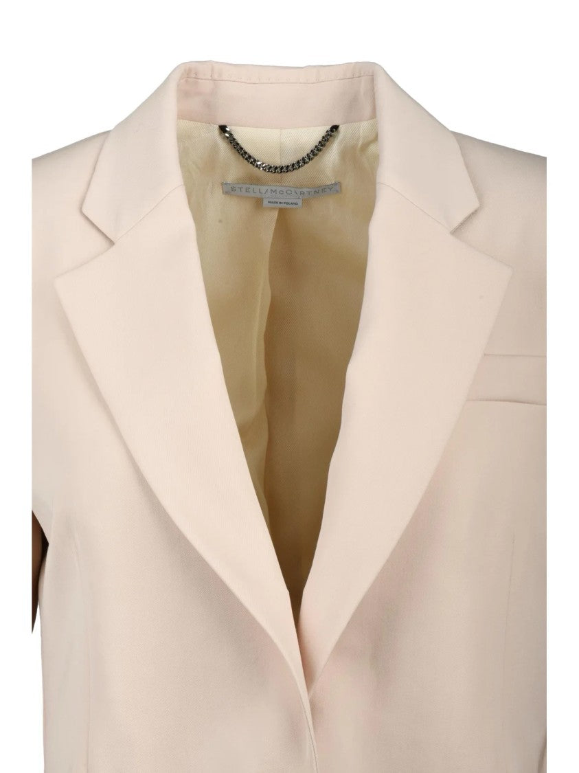 Stella Mccartney Pink Virgin Wool Elastane Women's Long Jacket