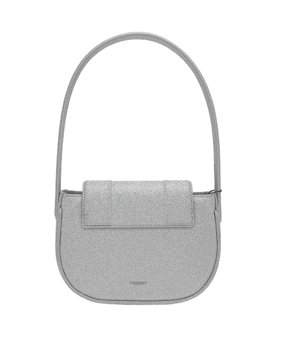 Yuzefi Structured Rounded Shoulder Bag With Embossed Flap