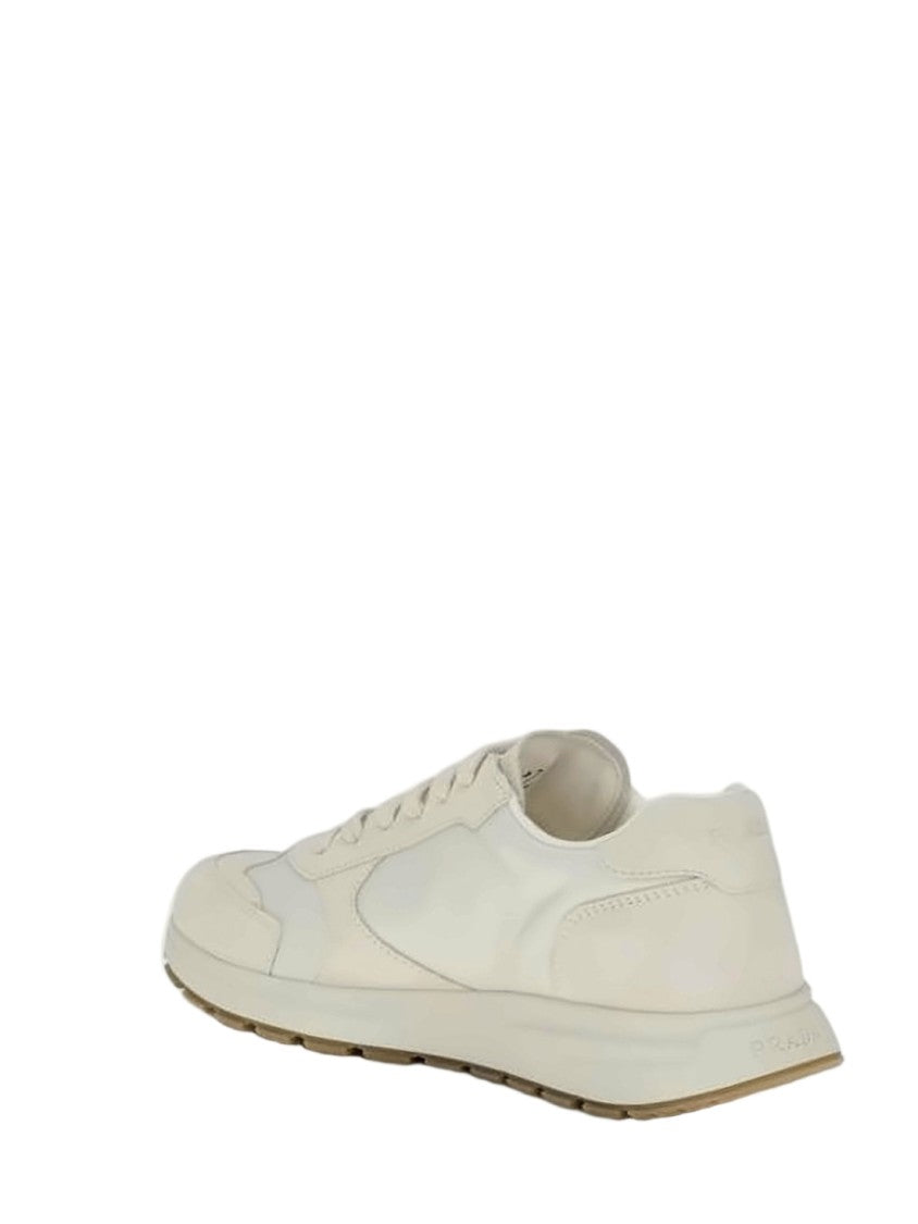 Prada Lace-Up Sneakers With Calf Leather