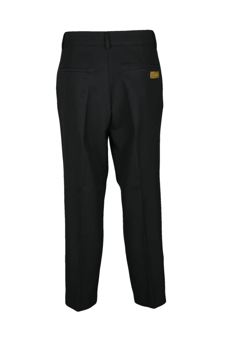 Versace Jeans Couture Tailored Black Trousers With Classic Waistband